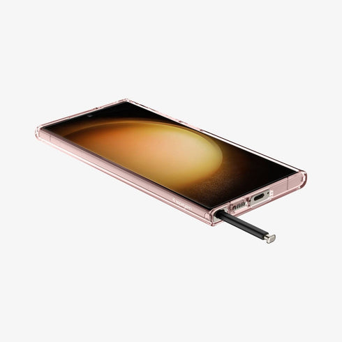 ACS05617 - Galaxy S23 Ultra Case Ultra Hybrid in crystal clear showing the back